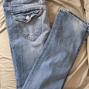True Religion Light Blue Boot Cut Jeans
